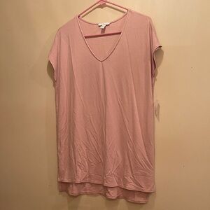 Daily Ritual Soft Pink V-Neck Short Sleeve Tee